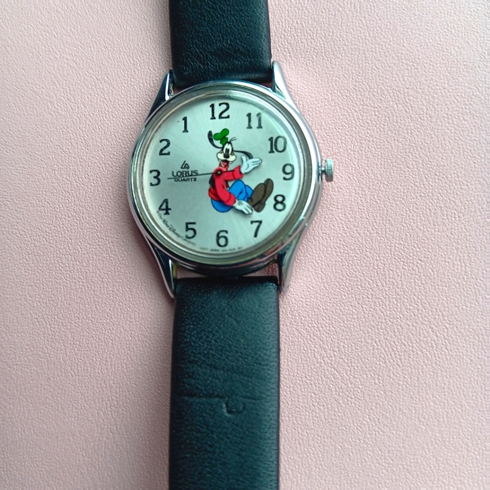 Lorus Quartz Goofy Watch with Black Strap